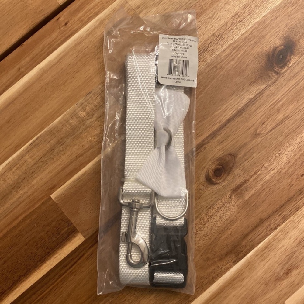 NWT preppy dog collar & leash